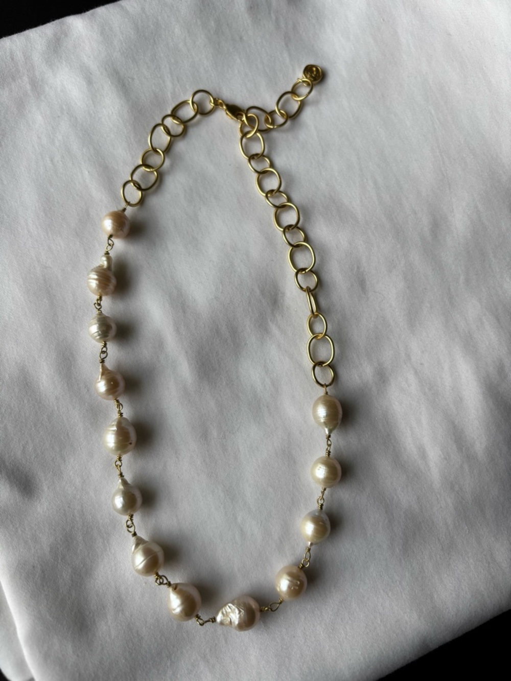Spartina 449 Baroque Pearl Station Necklace NEVER WORN - Picture 4 of 6